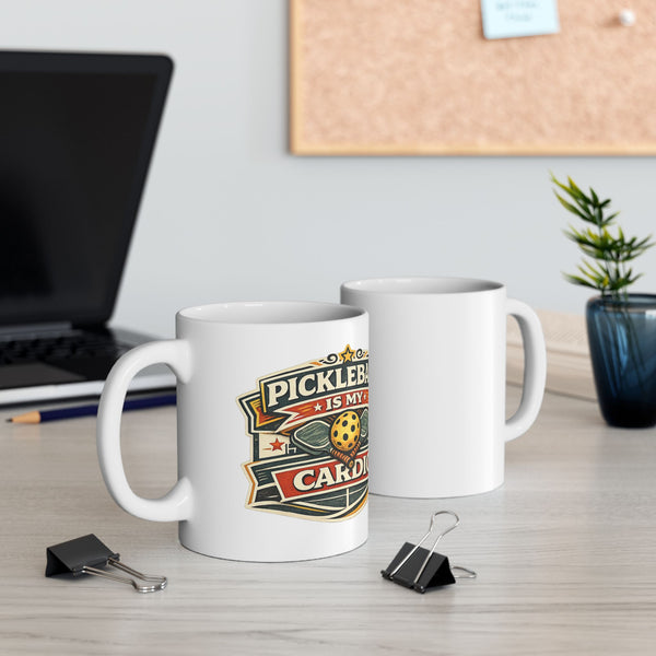Pickleball Is My Cardio — Funny Ceramic Coffee Cup