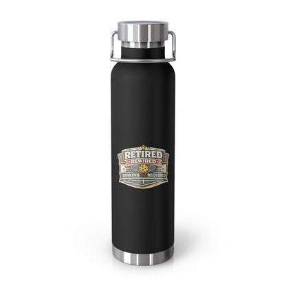 "Retired Rewired Dinking Required" Water Bottle