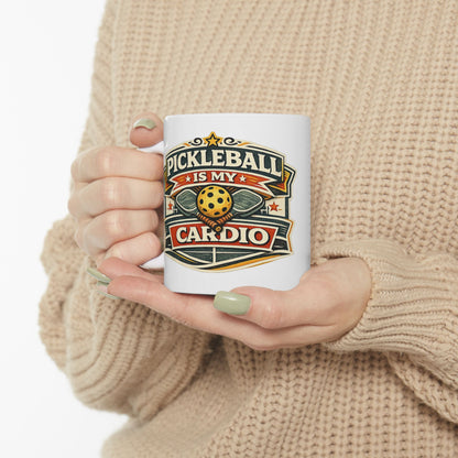 Pickleball Is My Cardio — Funny Ceramic Coffee Cup