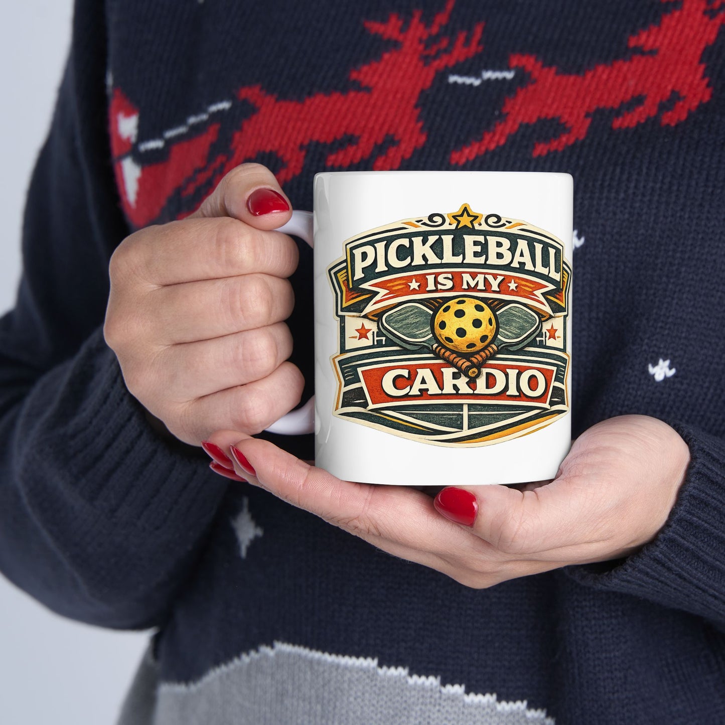 Pickleball Is My Cardio — Funny Ceramic Coffee Cup