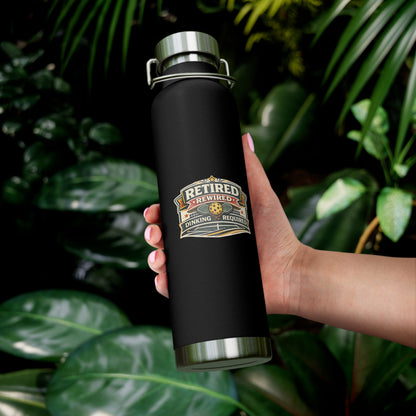 "Retired Rewired Dinking Required" Water Bottle