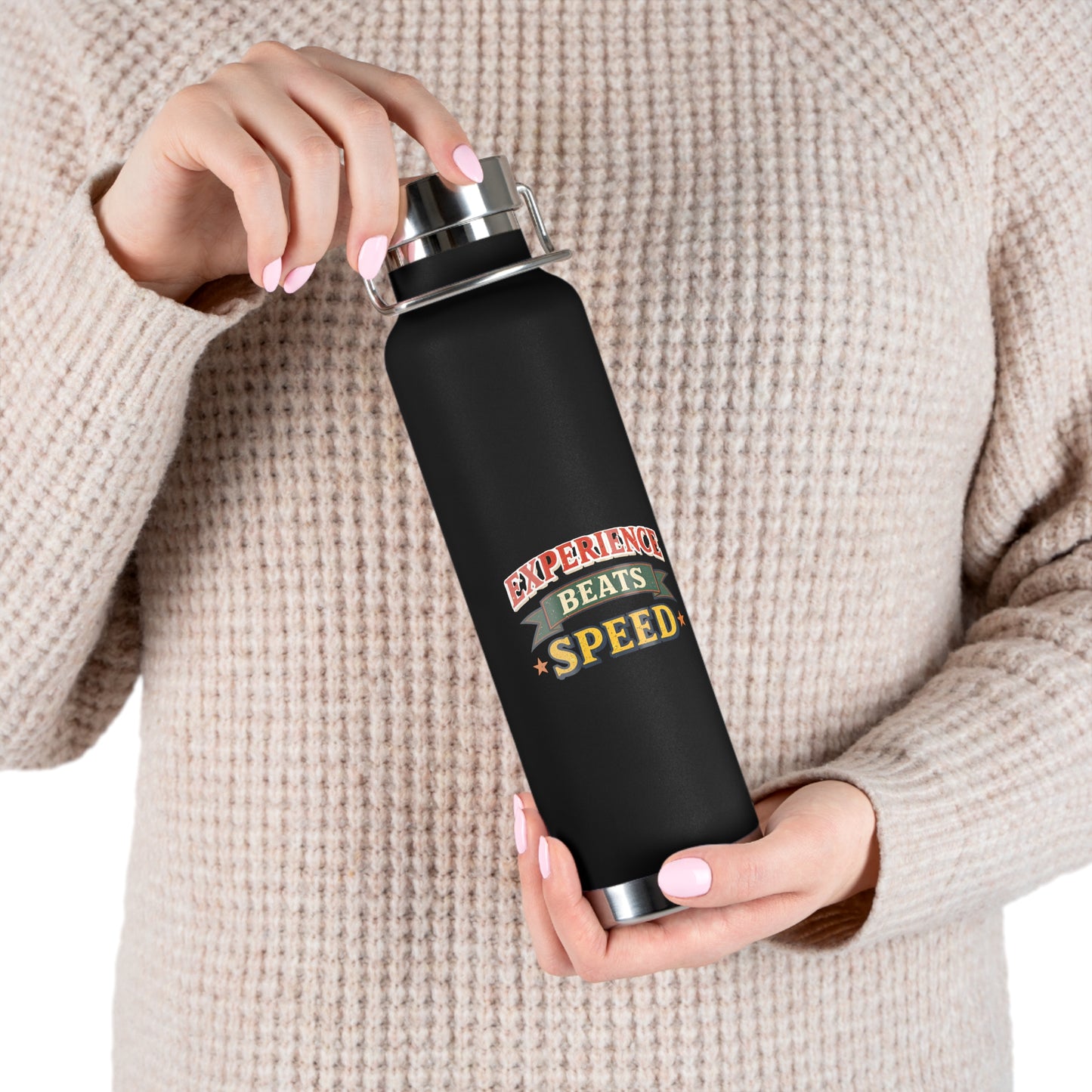 "Experience Beats Speed" Water Bottle