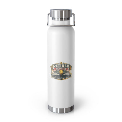 "Retired Rewired Dinking Required" Water Bottle